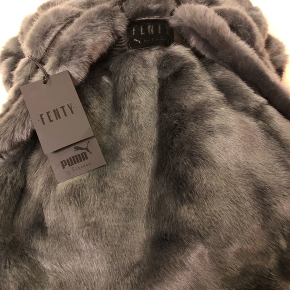 Fenty Puma by Rihanna Faux Fur Large Backpack. - Picture 4 of 5